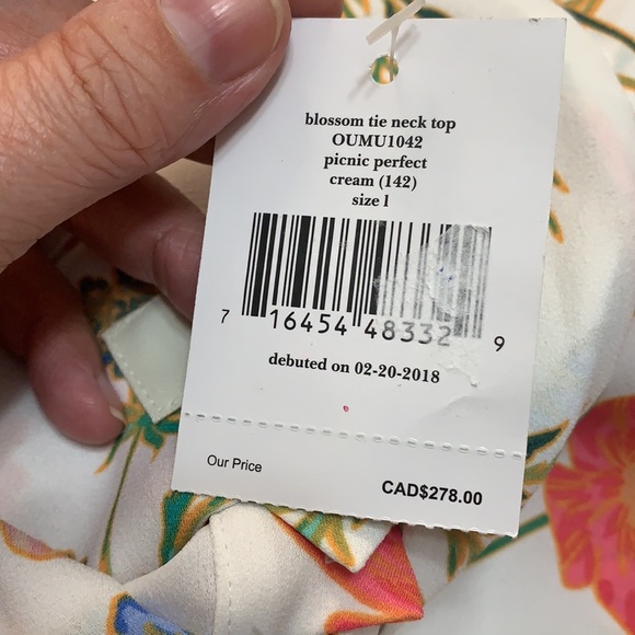 COPY - NWT - Kate Spade Blossom Tie Neck Top - Picture 8 of 8